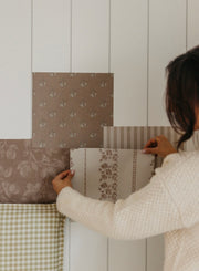 Roselle Stripe Wallpaper by Safari Natalia x Taddy Mikelaites
