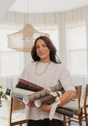 Roselle Stripe Wallpaper by Safari Natalia x Taddy Mikelaites