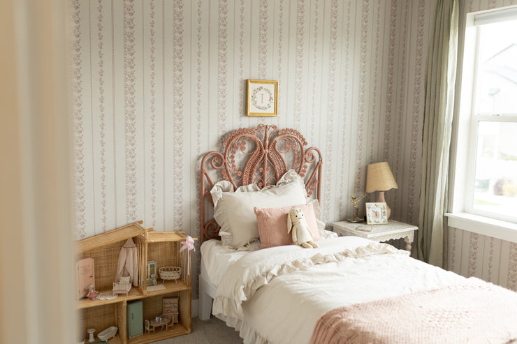 Roselle Stripe Wallpaper by Safari Natalia x Taddy Mikelaites