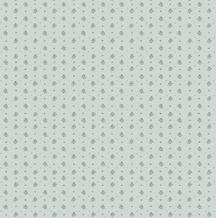 *WAREHOUSE* Petunia Sage Small Scale Wallpaper 8 - 2 feet by 2 feet panels - PERFECT