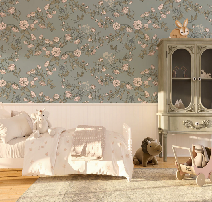 *WAREHOUSE 62* - Lettie Blue Wallpaper 6 - 2 feet x 9 feet - PERFECT