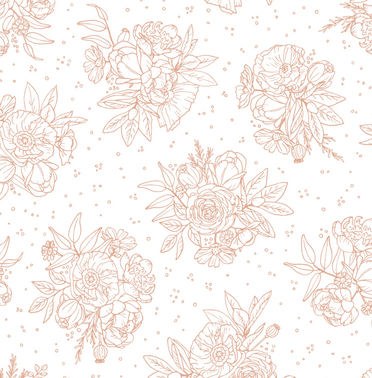 *WAREHOUSE 15* - Meredith White & Blush Wallpaper 6 - 2 feet x 3 feet Panels - PERFECT