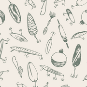 Bait Wallpaper by Kim Hallquist Designs