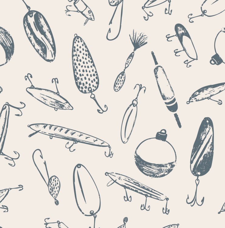 Bait Wallpaper by Kim Hallquist Designs