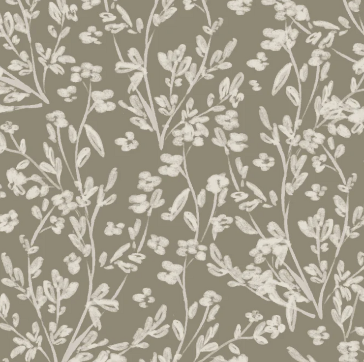 *WAREHOUSE* - Edith Olive Wallpaper 2 - 2 feet x 12 feet - PERFECT