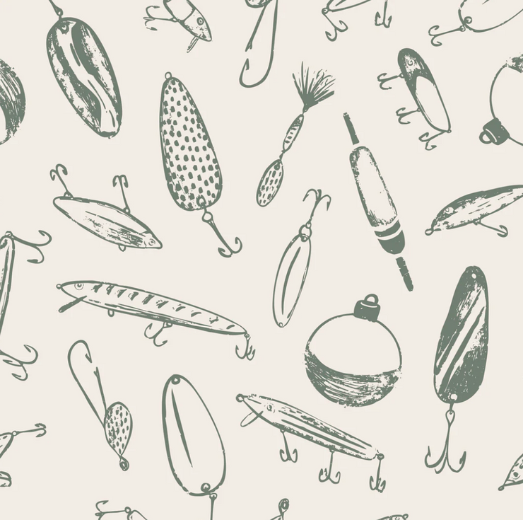 *WAREHOUSE 55* - Bait Green Wallpaper 4 - 2 feet x 5 feet Panel- PERFECT
