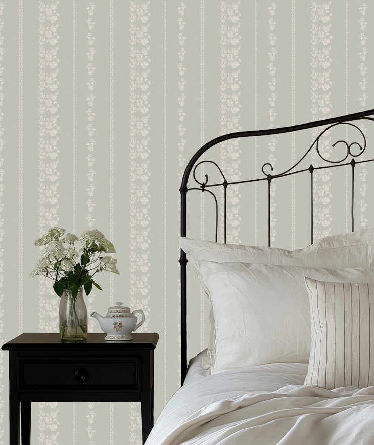 Roselle Stripe Wallpaper by Safari Natalia x Taddy Mikelaites