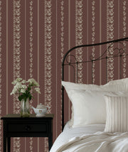 Roselle Stripe Wallpaper by Safari Natalia x Taddy Mikelaites
