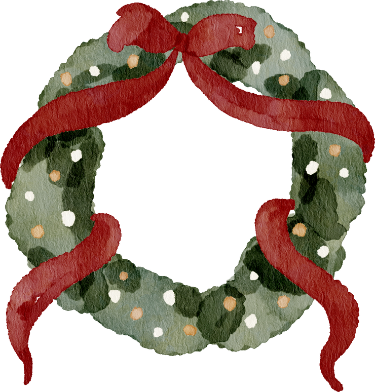 Bow Holiday Wreath Vinyl